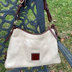 Dooney & Bourke small Cream Pebbled Leather Hobo